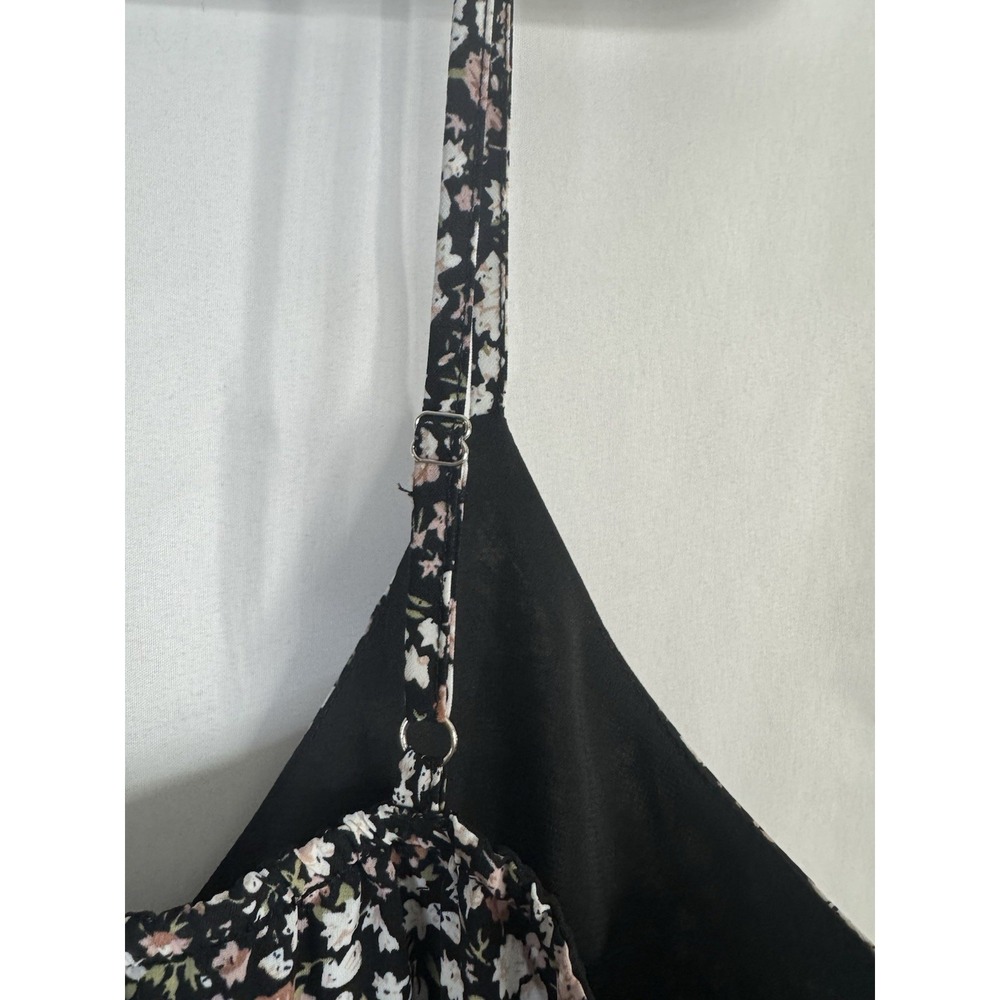 Pink Lily Floral Button Front Mini Dress Size Small UEC Print Spaghetti‎ Strap - Picture 8 of 9